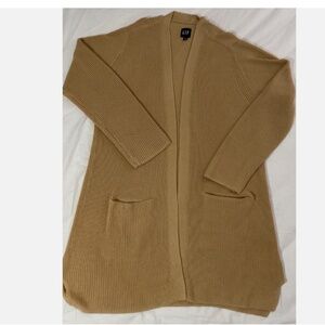 Gap Women's Long Sleeve Open Cardigan Size XL Safari Tan New With Tag